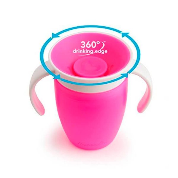 Munchkin - Vaso de Entrenamiento Miracle 360 7oz - Rosado - Productos para bebes | Mamita y Yo