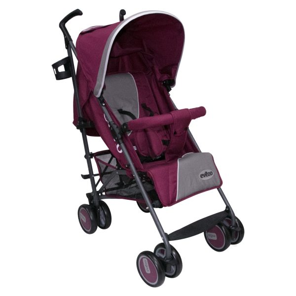 Evezo - Coche bastón 3 posiciones Sammy Rojo - Productos para bebes | Mamita y Yo