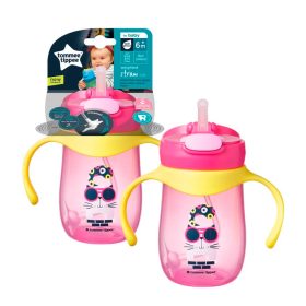 Tommee Tippee - Taza de Entrenamiento con Sorbete y 8oz/230ml Rosado - Productos para bebes | Mamita y Yo