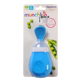 Munchkin - Cuchara de Alimentación Squeezy Celeste - Productos para bebes | Mamita y Yo