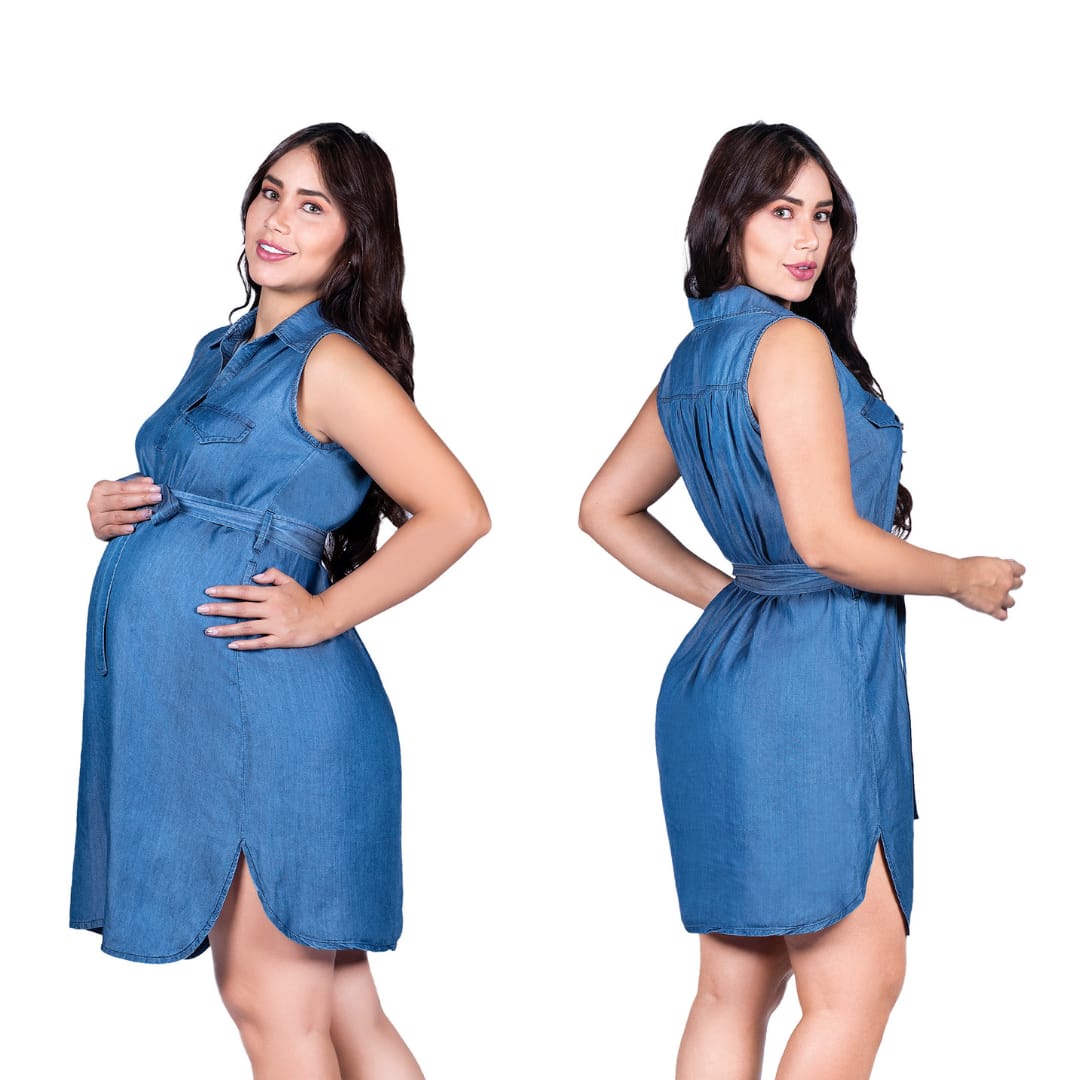 Hera Vestido para embarazada - Azul claro - Mamita y Yo